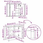 vidaXL Ensemble de mobilier de salle de bain 3 Pièces Chêne noir