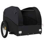 vidaXL Remorque de vélo noir 45 kg fer