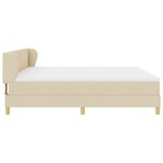 vidaXL Lit à Ressorts avec Matelas Crème 90x200 cm Tissu Crème