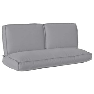 vidaXL Set de coussins de palette 3 Pièces Gris 120 x 50 x 12 cm
