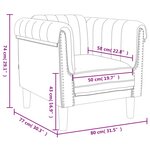 vidaXL Fauteuil crème velours