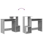 vidaXL Bureau Gris Sonoma 106 x 40 x 88.5 cm Bois d'ingénierie