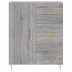 vidaXL Buffet haut Sonoma gris 69 5x34x180 cm Bois d'ingénierie