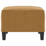 vidaXL Repose-pied Marron 70x55x41 cm Velours