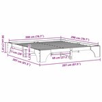 vidaXL Cadre de lit Pin massif 207 x 207 x 30 cm Bois massif en pin