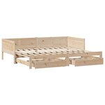 vidaXL Lit de jour avec gigogne et tiroirs sans matelas 90x190 cm