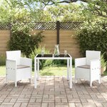 vidaXL Chaise de jardin 2 Pièces Blanc 53 x 49 x 85 cm PP