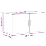 vidaXL Armoire murale chêne sonoma 80x42 5x40 cm bois d'ingénierie