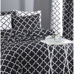Parure de lit - housse de couette 220 x 240 + 2 taies d'oreiller 60 x 60 coton renforcé - Noir