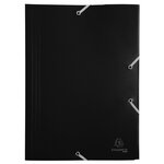 Chemise à élastique 3 rabats A4 Polypropylène 4/10e Opaque Coloris aléatoire x 60 EXACOMPTA