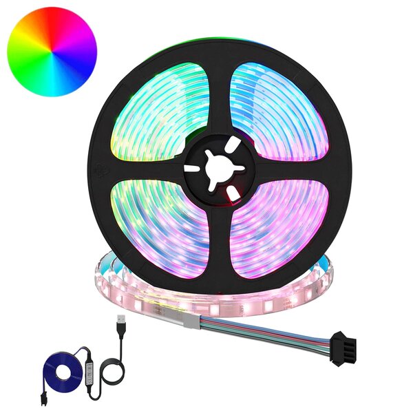 vidaXL Bande LED 12 Pièces Noir et Transparent 5500 mm
