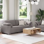 vidaXL Canapé 2 Pièces Taupe 219 x 80 x 82 cm tissu