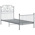 vidaXL Cadre de lit sans matelas gris métal 100x200 cm