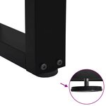 vidaXL Pieds de table à manger en forme de V  3 pièces  noir  100 x (72-73 3) cm  acier