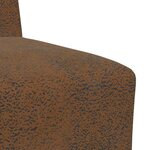 vidaXL Fauteuil 3 Pièces Marron 55 x 74 x 82 cm Cuir suédé faux