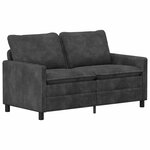vidaXL Ensemble de Canapés 2 Pièces Gris foncé Polyester