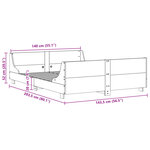 vidaXL Cadre de lit sans matelas cire marron 140x200cm bois pin massif