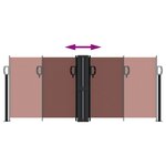 vidaXL Auvent latéral rétractable marron 100x600 cm