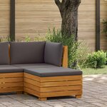 vidaXL Pouf de Jardin Bois d'Acacia Massif Marron