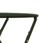 vidaXL Table Bistrot Pliable Vert Foncé Ø50x71 cm Acier Revêtu
