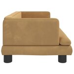 vidaXL Canapé pour enfants marron 80x45x30 cm velours