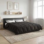 vidaXL Duvet d'été simple Matelassé Anthracite 220 x 260 cm Microfibre