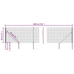 vidaXL Clôture en treillis métallique et piquet d'ancrage vert 0 8x10m