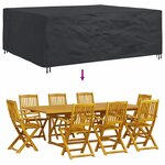 vidaXL Housse pour mobilier d'extérieur Noir 300 x 250 x 70 cm 210D