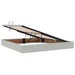 vidaXL Lit de Rangement avec matelas Gris clair 200 x 200 cm Velours
