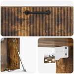 vidaXL Meuble TV mural Chêne fumé 78 5 x 31 x 30 cm Bois d'ingénierie