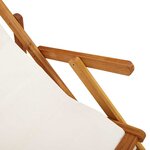 vidaXL Chaise de plage avec coussin 2 Pièces Marron 61.5 x 123 x 82cm