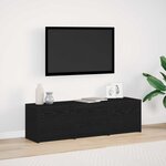 vidaXL Meuble TV Chêne noir 140 x 34 x 40 cm Bois d'ingénierie