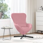 Fauteuil Œuf en Velours Rose
