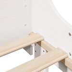 vidaXL Cadre de lit sans matelas blanc 100x200 cm bois de pin massif