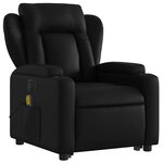 vidaXL Fauteuil inclinable de massage électrique noir similicuir