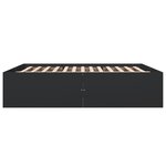 vidaXL Cadre de lit sans matelas noir 200x200 cm