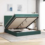 VidaXL Cadre de lit ottoman avec matelas vert foncé 180x200cm velours
