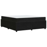 vidaXL Cadre de lit avec matelas Noir 180 x 200 cm tissu