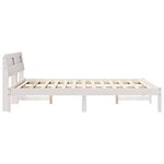 vidaXL Cadre de lit avec tête de lit Blanc 135 x 190 cm Pin massif