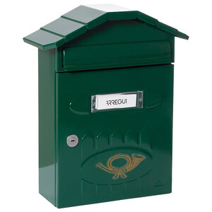 Boîte aux Lettres en Acier Villa E5003 Anti-pluie Facile à Installer Vert
