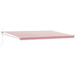 vidaXL Auvent Rouge et Blanc 500 x 300 x 165 cm Polyester et métal