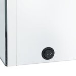 vidaXL Armoire de salle de bain à miroir LED Blanc brillant 62x14x60cm