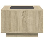 vidaXL Table basse avec LED chêne sonoma 60x60x40 cm bois d'ingénierie