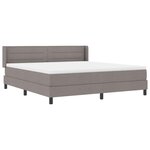 vidaXL Lit à ressorts avec matelas Taupe 200 x 180 cm Polyester