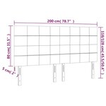 vidaXL Têtes de lit 4 Pièces Gris foncé 100x5x78/88 cm Tissu