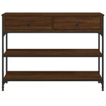 vidaXL Table console chêne marron 100x25x75 cm bois d'ingénierie