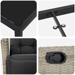 vidaXL Ensemble de salle à manger pour jardin 5 Pièces Gris clair