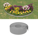 vidaXL Bordures de jardin 5 Pièces gris 10 m 15 cm polyéthylène