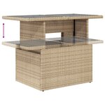 Ensemble de canapé de jardin 6 pièces avec coussins Beige Rotin