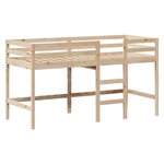 vidaXL Lit superposé et échelle et toit 90x200 cm bois de pin massif
